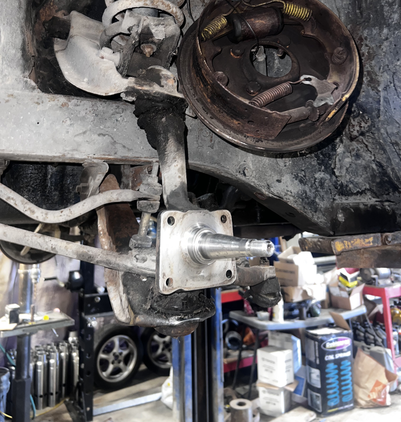 Spindle under the car