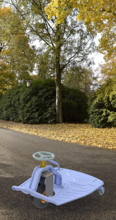 UBC Tuner concept render on a campus roadway